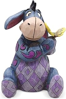 Enesco Disney Traditions by Jim Shore Winnie The Pooh Eeyore Holding Butterfly Miniature Figurine, 3.25 Inch, Multicolor