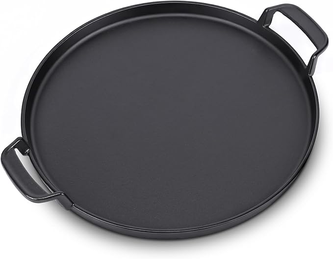 7421 Cast Iron Griddle - 12" Gourmet BBQ System Insert, Fits Most Cooking Grates for Weber Charcoal/Gas/Pellet Grills (22" Kettle/Performer, SMOKEFIRE EX4/EX6, Genesis, Spirit &More)