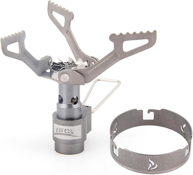 BRS Stove BRS 3000T Stove and Windscreen Combo Set Titanium Windshield Camp Wind Screen with Storage Box for Outdoor Camping Backpacking