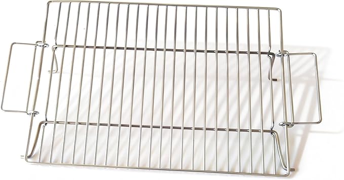 Charmline Stainless Steel Grill Grate Replacement, Lift-Up BBQ Cooking Grid with Handles, Suitable for Charmline Portable Charcoal Grill, Ideal for Meat, Steak & Outdoor Camping (15x11in)