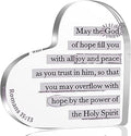 Romans 15:13 Christian Bible Verses Acrylic Plaque Gifts for Women, Inspirational Indoor Decorations for Home Desk Livingroom Bedroom, Birthday Gifts for Friends