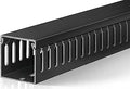 ZhiYo 2x2in Cable Raceway, 6ft Server Rack Cable Management Under Desk Cord Organizer, Electrical Safe PVC Cable Hider Open Slot Wire Raceway for Network/PC/TVs, Wire Duct Black