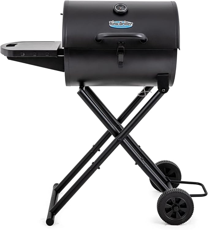 Char-Griller E1816 King-Griller Gambler Portable 320 sq. in. Charcoal Grill Bundle with 16 lb Masterbuilt Premium Hardwood Lump Charcoal
