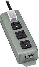 Eaton Tripp Lite Series 3-Outlet Heavy Duty Power Strip, Metal, Mountable (Wall Mount & Under Desk), 6ft Extension Cord, On/Off Switch Cover, Industrial Garage Shop Work Bench Applications (3SP)