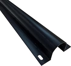 Electriduct 1/2" Plastic Flanged Wire Guard Cable Raceway - 45 Inch Stick - Black