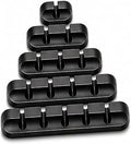 Cable Organizer Clips 5-Pack – Strong Adhesive Cord Holders for Desk, Wall & Home – Mixed Slot Sizes (1, 2, 3, 5, 7)