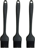 Pastry Brush For Baking,Silicone Basting Brush For Cooking,315°C Heat Resistant Food Brush for Oil & Sauce,Non-Shedding Kitchen Brushes for Butter Bread Meat Egg Wash Cake Baster(3pc Black)