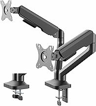 VIVO Dual Pneumatic Arm Ultra-Wide Monitor Mount for up to 35 inch Screens, Holds 26.4 lbs per Arm, Desk Mount Monitor Stand for 2 Ultrawides, Black, STAND-V200O