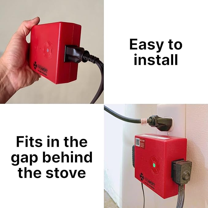 FireAvert-Gas Stove Auto Shut-Off Device (1/2" Pipe Line), Oven Monitoring Solution for Senior Citizen and Elderly Parents, As Seen on Shark Tank (2 Pack)