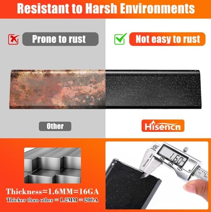 Hisencn 7635 15.3 Inch Flavorizer Bars for Weber Spirit I & II 200 Series - E210 S210 E220 S220 with Front Control Knobs, Porcelain Enameled Flavor Bars for Weber GS4 Spirit Grill Replacement Parts