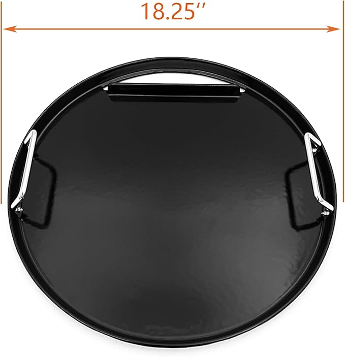 Cast Iron Full Size Round Flat Top Grill Cooking Griddles for BGE, Big Green Egg Large, Kamado Joe Classic, Jumbo Joe and Smokey Mountain Cooker Smoker 18" Charcoal Grill