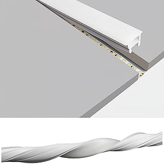 Silicone LED Channel System, 16.4Ft/5M Through Free White 10x10mm DIY LED Neon Rope Light IP67 Waterproof Tube for 5mm Strip Lights Installation for Indoor Outdoor Ambient Decor
