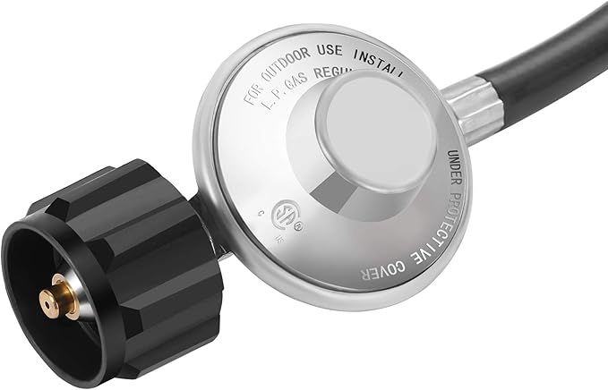 6 Feet Propane Adapter Hose with Regulator to Quick Connect for 17"/22" Blackstone Tabletop Camper Grill,Propane Accessories and Replacement Parts for 17"/22" Blackstone Griddle (6 Feet)