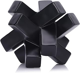 Black Knot Decor Knick Knacks for Shelves, Black Geometric Sculpture Statue Modern Decorative Objects Shelf, Black Home Décor Accents, Minimalist Bookcase Tv Stand Coffee Table Entrance Decor Objects
