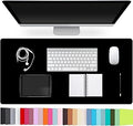 Leather Desk Pad Protector,Non-Slip Desk Pad,on-Slip PU Leather Large Mouse Pad,Easy Clean Desk Protecor Mat,Writing Pad for Office Work/Home/Decor(Black, 23.6" x 13.7")