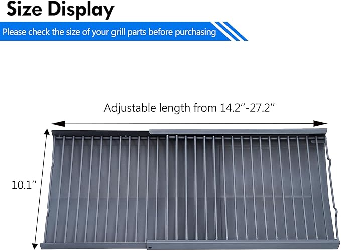 810-0029 Charcoal Ash Pan Replacement Parts for Nexgrill Charcoal Tray Adjustable Ash Catcher 810-0029 29in Barrel Grill Smoker Parts with Fire Grate Hangers Grill Accessories