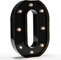OYCBUZO Light Up Black Alphabet Marquee Letters Sign LED Marquee Number Lights Sign for Night Light Home Bar Christmas Lamp Birthday Party Wedding Decoration O