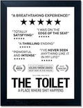 Black and White Bathroom Wall Art, Bathub Rules Sign, Framed Toilet Art Decor, Bathroom Quotes Wall Art, Funny Loo Poop Humor Decorations
