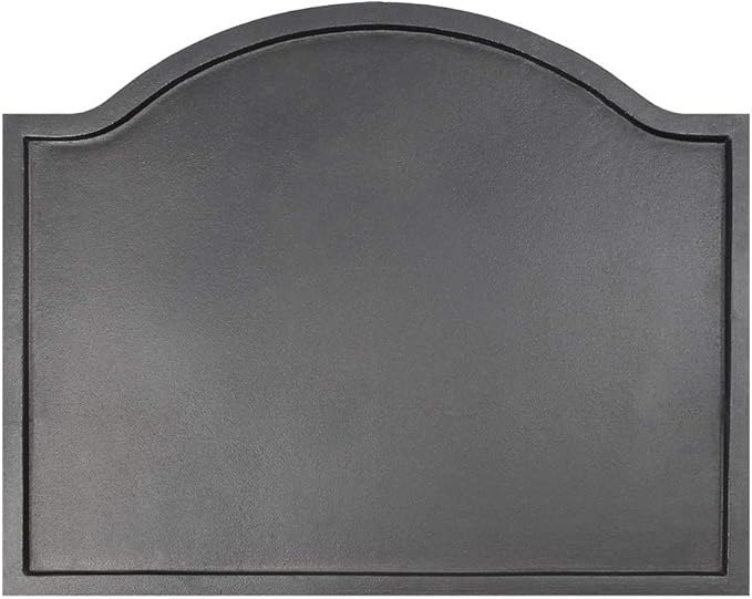 Minuteman International Plain Design Cast Iron Fireback, Large,CFB-09,Black