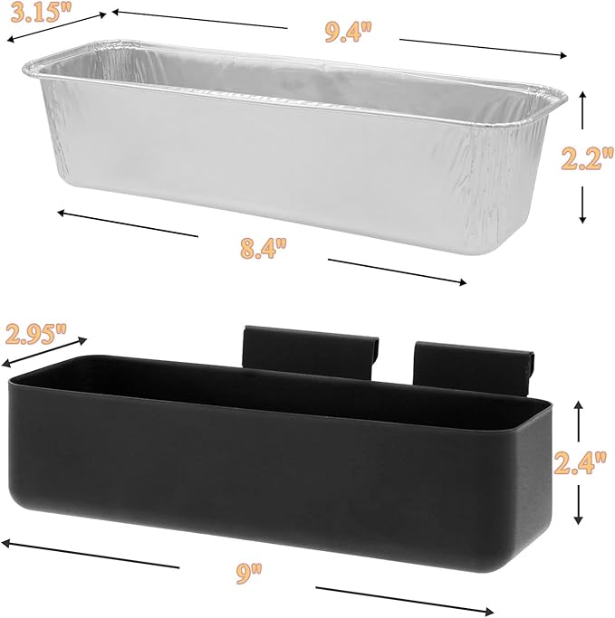 Grill Grease Cup Holder and Aluminum Oil Drip Pans Set for Camp Chef Accessories, SG100, SG90, SG14, SG30, SG60, Grease Catcher with 15-Pack Collection Cup Liners for Camp Chef Stove Griddles