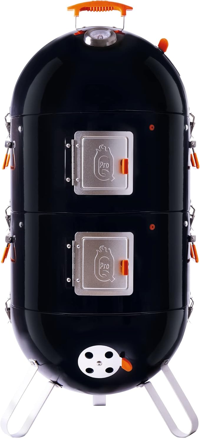 ProQ BBQ Smoker (Frontier V4) - 4in1 Charcoal Meat Smoker BBQ - Outdoor Smokers and Grills - BBQ with Smoker