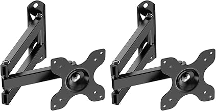 WALI TV Wall Mount Articulating LCD Monitor Full Motion 15 inch Extension Arm Tilt Swivel for Most 13 to 32 inch LED TV Flat Panel Screen with Mounting Holes up to 100x100mm (1330LM), Black