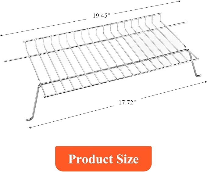 Hisencn Grill Warming Rack for for Charbroil Performance 2-Burner 463633316, Replacement Parts for Char Broil 463672016 2-Burner Gas Grill, Warming Grates, Stainless Steel