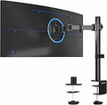 VIVO Single 13 to 38 inch Ultrawide Monitor Arm Desk Mount, Regular Screens up to 32 inches, 22 lbs capacity, Fully Adjustable Stand with C-Clamp and Grommet Base, Black, STAND-V001