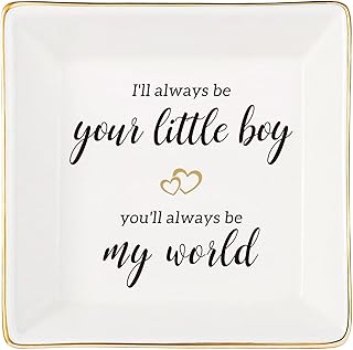 Gifts For Mom From Son,Ceramic Ring Dish Trinket Tray I Will Always Be Your Little Boy,I Love You,Your Son.Appreciate Mother Gifts for Mother's DAY Birthday Christmas Thanksgiving Valentine’s Day