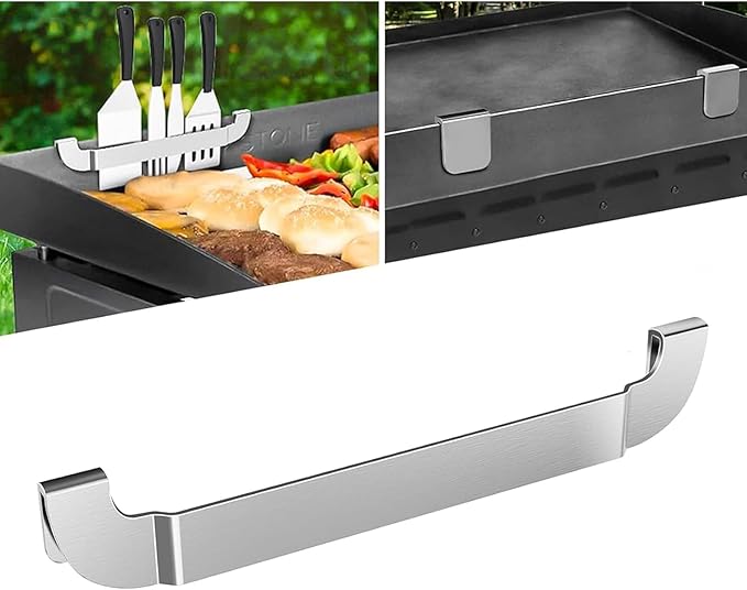 10 Inch Griddle Spatula Holder Magnetic Design, Stainless Steel Grill Barbecue Tool Rack, Griddle Accessories for Blackstone Flat Top Griddle and Other Grill Griddles (1 Pcs)