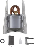 Portable Mini Camping Alcohol Stove - Solid Shell Powerful Safe Spirit Burner Strong Fire Burning for Outdoor Hiking Cooking Backpacking 50ml Silver
