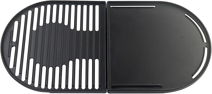 Cast Iron Cooking Griddle and Grill Grates Replacement Parts for Coleman Roadtrip Swaptop Grills LX LXE LXX, 2 Pack Grill Grids Grates Parts
