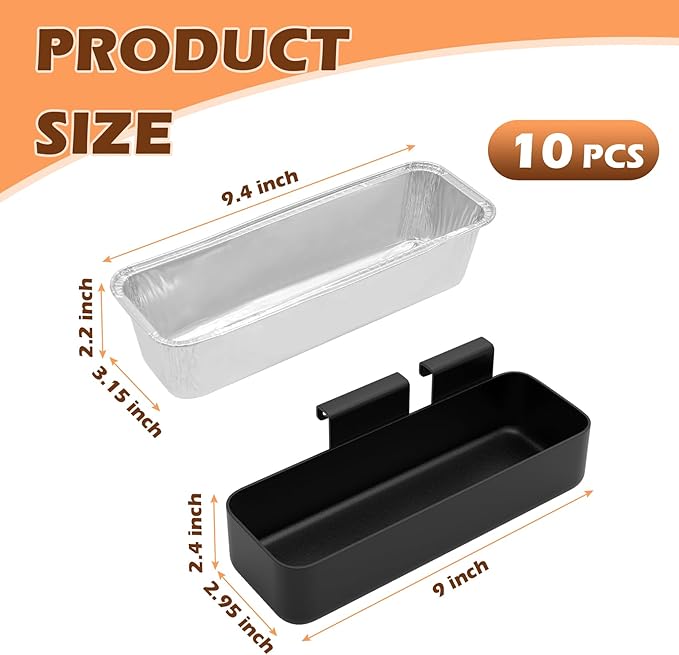 Grease Catcher with Aluminum Foil Drip Pan Liners for Camp Chef Griddle Accessories, Drip Tray and Grease Cup Liner(10 Pack) for Camp Chef Stove SG100 SG90 SG14 SG30 SG60 Professional Griddles
