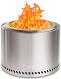 HGD 15" Smokeless Fire Pit Outdoor, Stainless Steel Wood Burning Firepit with Secondary Combustion, Backyard Patio Stove for Garden, BBQ & Bonfire