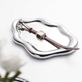 Ceramic Jewelry Dish for Women, Jewelry Tray Trinket Dish, Cloud Jewelry Holder Plate, Watch Keys Tray Ring Dish Holder for Mother's Day/Christmas/Thanksgiving/Birthday Gift(Silver)