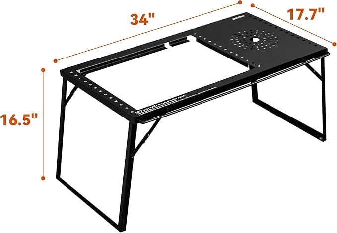ONLYFIRE OUTDOOR LIVING IGT Camping Table Kit with Propane Gas Stove & Carry Bag, Portable Folding Camp Table, IGT Unit Combination Combo for Picnic, RV, Tailgating, Patio, Backyard, GS337