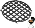 Cast Iron 12" Gourmet BBQ System Sear Grate for Weber Kettle Premium 22-inch Charcoal Grill, Grill Grate Replacement Parts for Weber 22" Performer Premium Grill