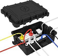 Large Outdoor Electrical Box Waterproof, IP54 Extension Cord Cover Weatherproof Outdoor Outlet Covers, Protect Power Strip, Timer Outlet, Plug, Socket, Holiday Light, Black (12 x 9X 5 inch)