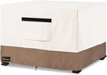 Fire Pit Cover Square, Outdoor Heavy Duty Durable 600D 100% Waterproof Tear-Resistant 26-28 Inch Fire Pit Cover, Patio Fire Pit Table Covers, Beige 28" L x 28" W x 25" H