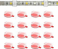ATB- Clear LED Strip Light Mounting Clips,100 Pack Self-Adhesive Brackets Holders for10mm 12mm Waterproof LED Strips, USB Cable Management Clips for Wires Under 0.12 Inch Diameter, Strong V-HB Tape