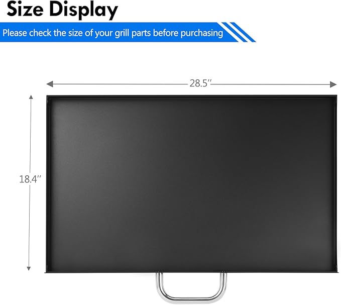 DGN576SNC-D Ash Pan Replacement Parts for Dyna Glo Charcoal Pan DGN576DNC-D Ash Tray Grill Parts Charcoal Basket Master Forge MFJ576DNC BBQ Grill Charcoal Tray Coal Holder with Handle
