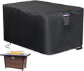 600D Heavy Duty Waterproof Fire Pit Cover,Featuring Pu Coating,Equipped with Handles,Drawstrings,Buckles,Waterproof Strips and Other Craft Details,Black-Customize Size