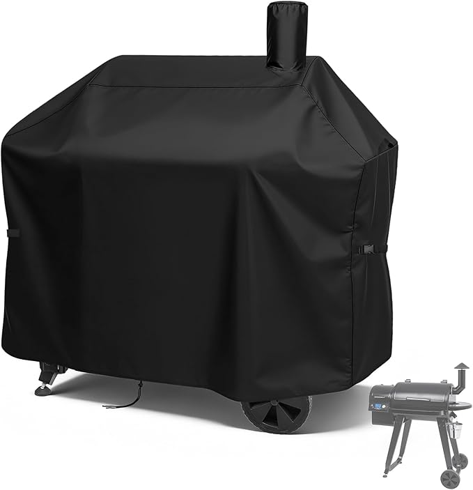 Charcoal Grills Cover for Z Grills 10002B2E Pellet Grill, Waterproof Outdoor Grill Cover BBQ Grill Cover Barbeque Grill Cover (Cover Only) - 54" L×29" W×50" H, Black