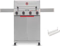 Monument Grills 4 Burner Stainless Steel Propane Gas Grill M2, 500°F in 5 Mins, 525 sq.in, 37,000 BTU, with Broil Zone, Foldable Side Shelves, Knob Controls, Built in Thermometer, with Paper Rack