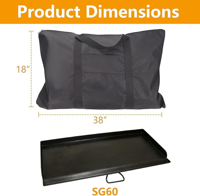 AJinTeby Griddle Carry Bag for Camp Chef SG60 & FG32 Griddle Models, Compatible with Camp Chef 2 Burner Stove Grills, Heavy Duty 600D Waterproof Dustproof Carry Bag