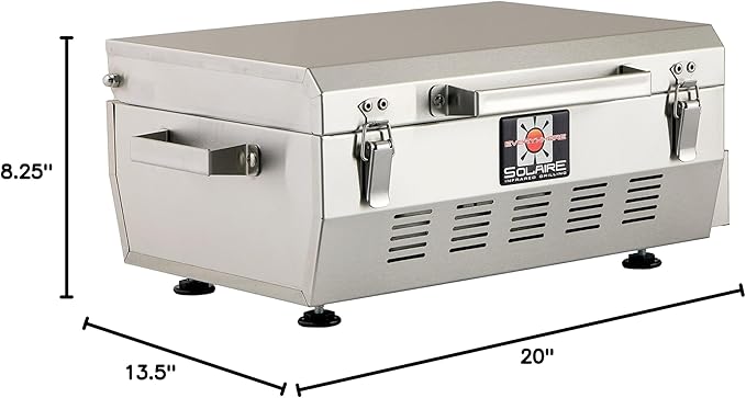 Solaire SOL-EV17A Everywhere Portable Infrared Propane Gas Grill, Stainless Steel