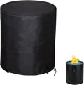SheeChung Fire Pit Round Cover 24" D X 27" H,Heavy Duty 600D Waterproof & Weather Resistant Outdoor Cover,Fits 20-24 inch Column Propane Gas Firepit Bowl