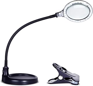 Brightech LightView Pro Flex 2 in 1 Magnifying Desk Lamp, 1.75x Light Magnifier, Adjustable Magnifying Glass with Light for Crafts, Reading, Close Work
