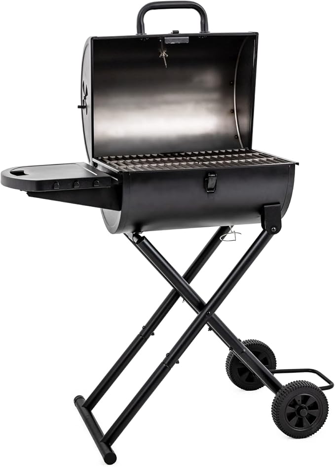 Char-Griller E1816 King-Griller Gambler Portable 320 sq. in. Charcoal Grill Bundle with 16 lb Masterbuilt Premium Hardwood Lump Charcoal