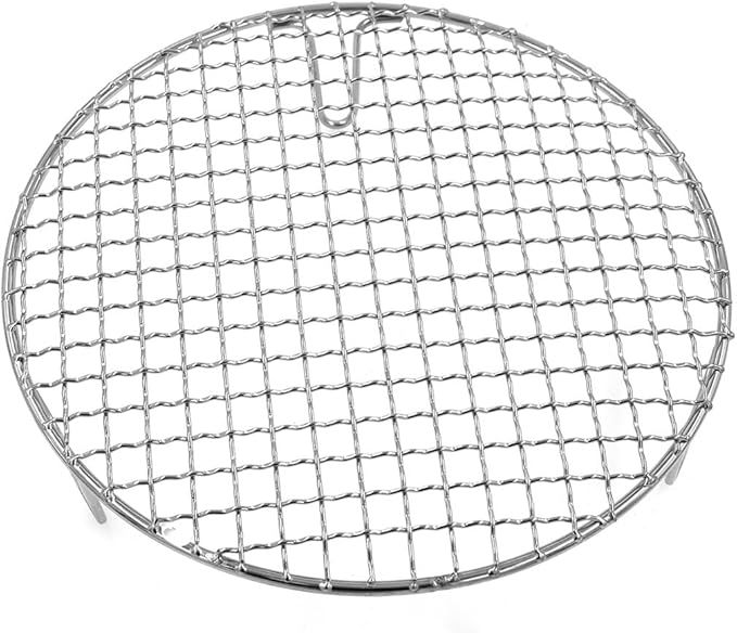 Barbecue Grill Net,BBQ Net for Grilling,Multi-Purpose SUS304 BBQ Grill Mesh, Round Barbecue Wire Rack,BBQ Grate/Steam Mesh for Camping Charbroil Outdoor Barbeque Backyards